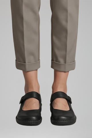 Dames Orthopedische Mary Jane Flats met Bandjesluiting voor Dagelijks Gebruik Zwart