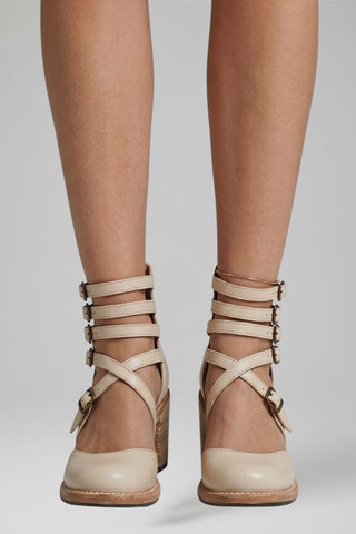 Dames Sandalen met Gecusht Voetbed en Gespsluiting Wit