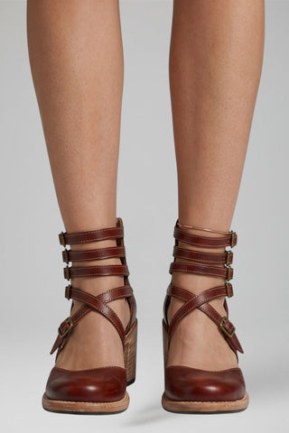Dames Sandalen met Gecusht Voetbed en Gespsluiting Rood