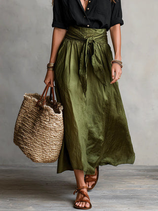 Vera Dames Tweedelige Set met T-shirt en Midirok