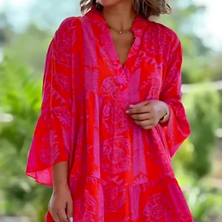 Silk | Dames Zomerjurk – Korte Mouwen & Klassieke Midi-lengte