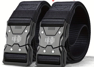 Unisex Tactische Nylon Riem – Stevig, Ademend en Veelzijdig 2 stuks Zwart 125cm