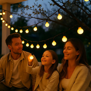 Zonne Energie Aangedreven Lichtenketting Voor Buiten