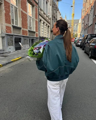 Oversized Leren Jas - Stoer en Casual - Zwart - Ideaal voor Lente, Herfst en Winter