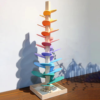 Interactieve Regenboog Knikkertoren - Luca Pionier-Set 71 cm (Reuzen-Klankboom + 10 gratis knikkers)