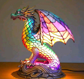 Moderne Kunstlamp - LumiAura Draak 15CM
