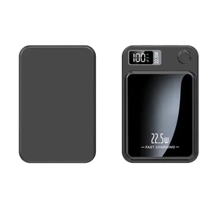 Draadloze Magnetische Powerbank - 22,5W Snellader Draagbare Oplader voor iPhone & Samsung, Slanke Hoge Capaciteit Batterij Zwart Max 10000 mAh
