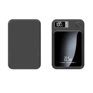 Draadloze Magnetische Powerbank - 22,5W Snellader Draagbare Oplader voor iPhone & Samsung, Slanke Hoge Capaciteit Batterij Zwart Standaard 2000 mAh
