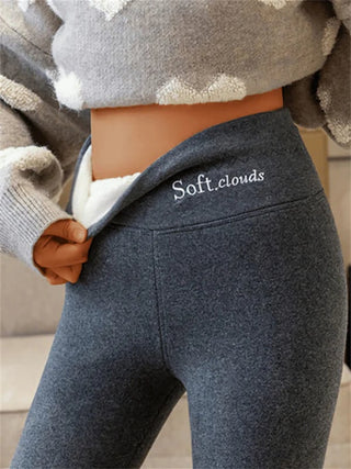Softcloud - Warme Comfortabele Leggings Met Binnenvoering Donkergrijs