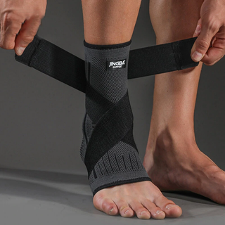Enkelcompressiebandage - FlexGuard - Ondersteunende Pasvorm - Pijnverlichting Zwart