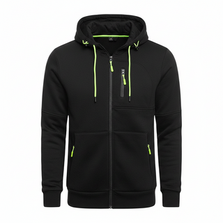 Heren Warme Hoodie met Capuchon en Rits