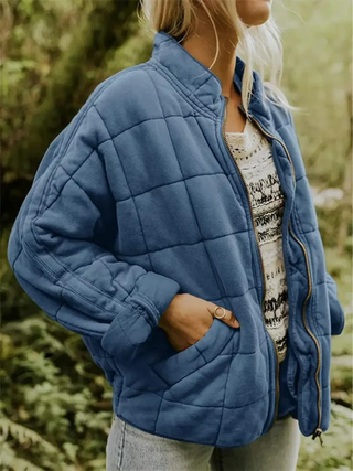 Dames Casual Overgangsjas met Comfortabele Pasvorm en Tijdloze Stijl Donkerblauw