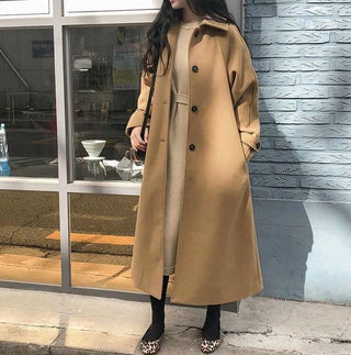 Trendy Lange Dames Winterjas - Eveline Khaki