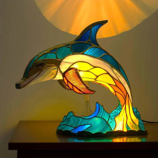 Moderne Kunstlamp - LumiAura Dolfijn 15CM