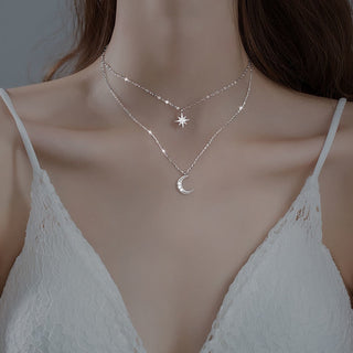 Doppelmond | Dubbele Maanketting light Zilver Default Title