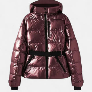 ELYSSI Ski-jas Dames Getailleerd met Capuchon Rood