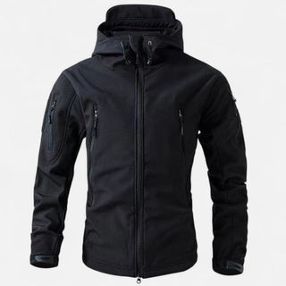 Ancienne Monde | Heren Waterdichte Softshell Jas met Capuchon Zwart