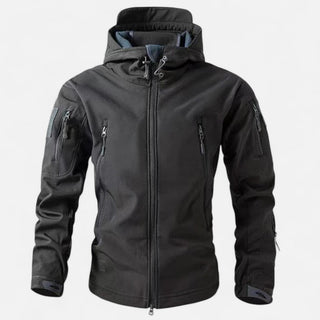 Ancienne Monde | Heren Waterdichte Softshell Jas met Capuchon Donkergrijs