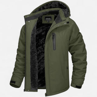 Ancienne Monde | Heren Winterparka Waterdicht met Fleece Voering Olijfgroen