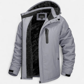 Ancienne Monde | Heren Winterparka Waterdicht met Fleece Voering Lichtgrijs