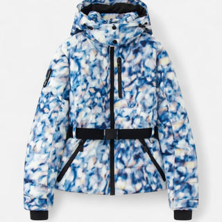 ELYSSI Ski-jas Dames Getailleerd met Capuchon Blauw