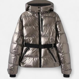 ELYSSI Ski-jas Dames Getailleerd met Capuchon Khaki