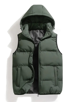 Isaac Lichtgewicht Heren Bodywarmer met Capuchon Groen