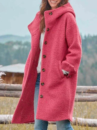 Leonie | Dames Warme Knuffelmantel Roze