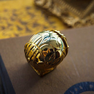 Gouden Vang | Verguld 18k Schat Ringdoos Beweegbaar Luxe-Sieraad Goud Zonder Vleugels