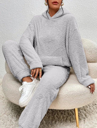 Ultra-Comfortabel Teddy Huispak met Capuchon - Winterwonder Lana Grijs