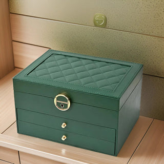 Luxueuze Meerdelige Sieradendoos – EleganceBox Groen
