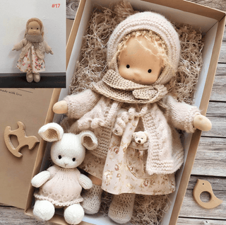 Handgemaakte Winter Waldorf Knuffelpop – Poppi B