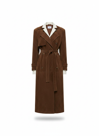 Ella | Dames Suède Trenchcoat