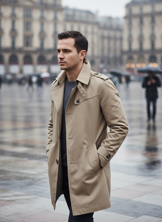 Jens | Heren Klassieke Trenchcoat