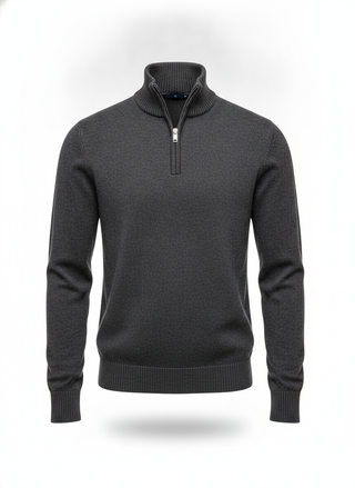 Anton | Luxe Trui met Halve Rits
