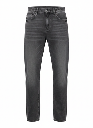 Daan | Heren Rechte Jeans, Effen Wassing Casual Denim