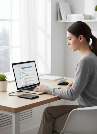 Draagbare Externe SSD voor Werk & Back-up - Veilige Opslag tot 30TB, 1050MB/s