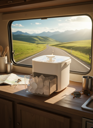 Draagbare IJsblokjesmachine voor Camper & Camping - Compacte Aanrecht IJsmachine