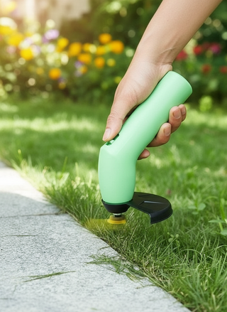 Snoerloze Mini Grastrimmer voor Kleine Tuinen - Lichtgewicht Accu Graskantensnijder