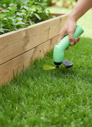 Snoerloze Precisie Grastrimmer voor Verhoogde Plantenbakken - Compacte Onkruidtrimmer op Batterij