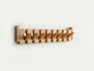 HarmonyCoat Houten Piano Kapstok – Stijlvolle Wanddecoratie & Praktische Opberger Beuken Hout