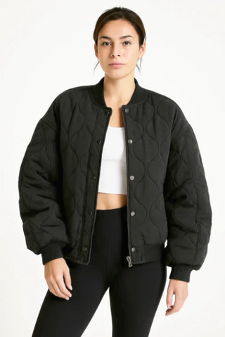Dames Bomberjack in Grote Maten - Oversized tussenjas Zwart