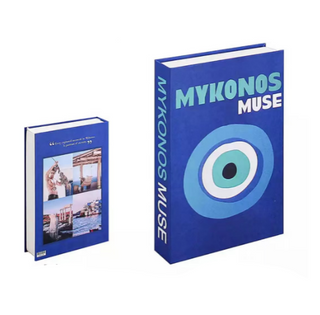 Set van 12 Decoratieve Boeken voor Stijlvolle Interieur – Perfecte Decoratie voor Salontafel en Presentatie Mykonos Muse