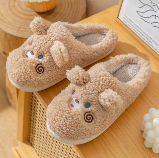 Fluffy Animal Pantoffels | De schattigste pantoffels! Beige beer