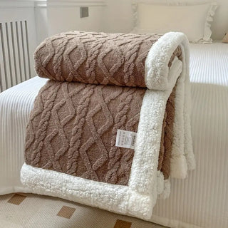 MEELANO CosyCover | Ultra nuttet fluffy tæppe Espresso