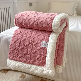 MEELANO CosyCover | Ultra nuttet fluffy tæppe Rød-Pink
