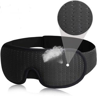 MEELANO Dreampro | UltraComfort 3D Sovemaske: Perfekt mørke Sort
