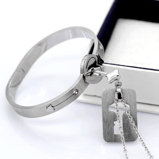 MEELANO "Du er nøglen til mit hjerte" armbånd + halskæde sæt - rav
