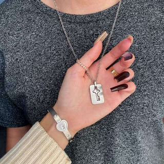 MEELANO "Du er nøglen til mit hjerte" armbånd + halskæde sæt - rav