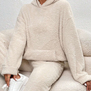 Ultra-Comfortabel Teddy Huispak met Capuchon - Winterwonder Lana Beige